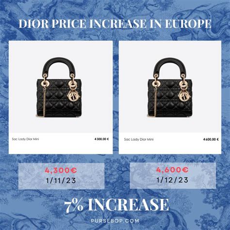 christian dior price increase 2023|dior new price increase.